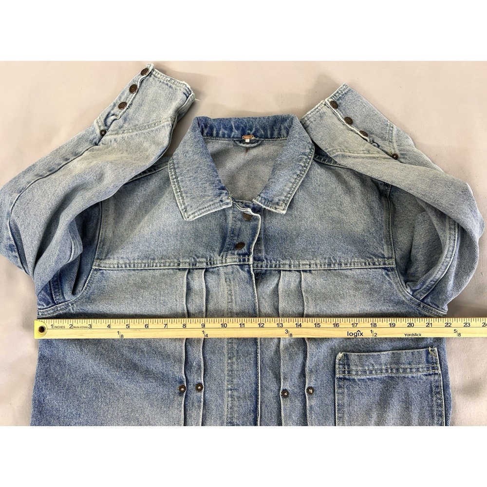 Free People Women's Dillon Denim Jacket‎ Jasmine Wash Blue Size Small - Picture 9 of 16
